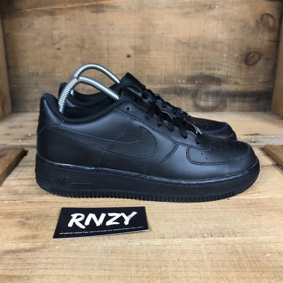 Nike Shoes - NEW Nike Air Force 1 Triple Black Lace Up Sneakers